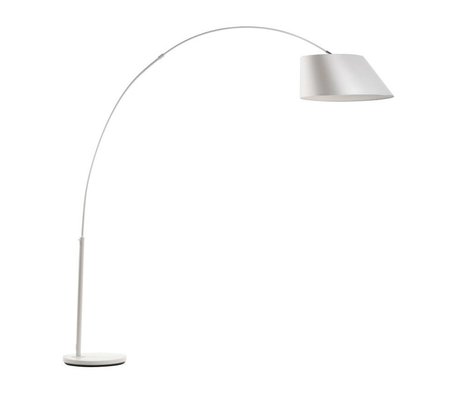 Zuiver Lámpara de pie de arco, de metal blanco 215cm blanco