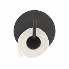 Housedoctor Toilet roll holder Text aluminum black ø13x12.5cm