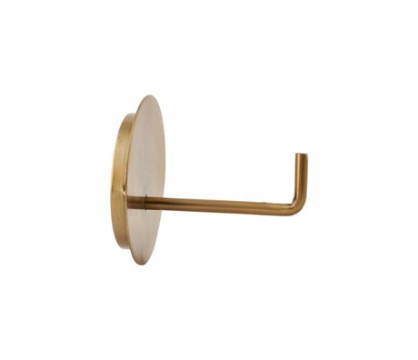 Housedoctor Toilet roll holder Text aluminum gold ø13x12.5cm