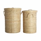 Housedoctor Chaka laundry basket set of 2 bamboo ø37x57cm and ø45x64cm