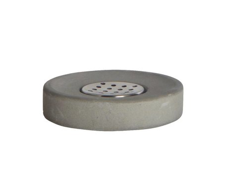 Housedoctor Soap dish cement, gray ø11x2,5cm