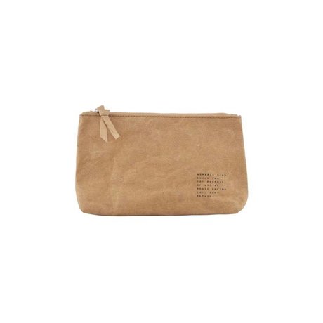 Housedoctor Maquillage sac Nomadic kraft brun 20x12x3,5cm