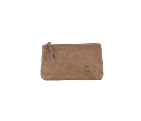 Housedoctor Make-up-Tasche Nomadic Kraft Oliven 20x12x3,5cm