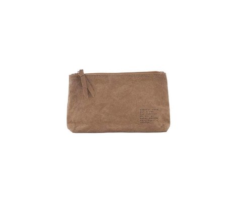 Housedoctor Make-up-Tasche Nomadic Kraft Oliven 20x12x3,5cm