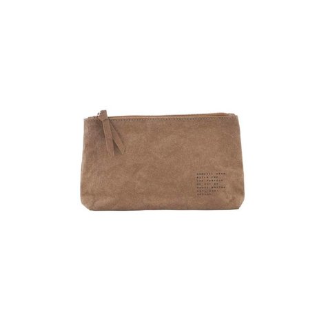 Housedoctor Makeup bag Nomadic Kraft olive 20x12x3,5cm