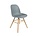 Zuiver Dining chair Albert Kuip plastic wood light gray 62x56x61cm