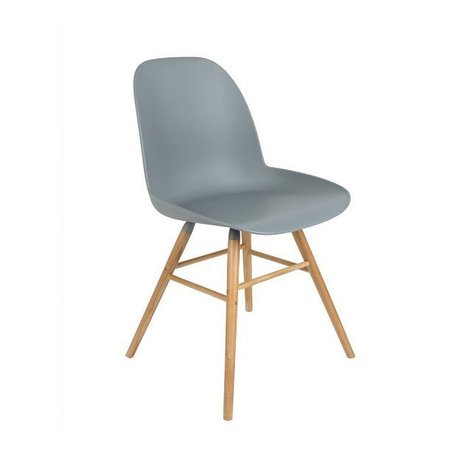 Zuiver Salle à manger Chaise Albert Kuip bois plastique 62x56x61cm gris clair