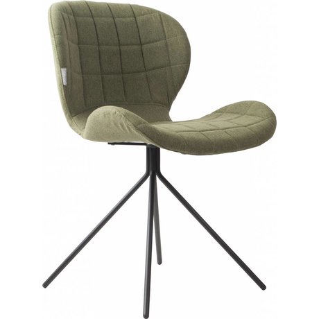Zuiver Dining chair OMG, green, 50x56x80cm
