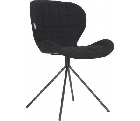 Zuiver Dining chair OMG, black, 50x56x80cm