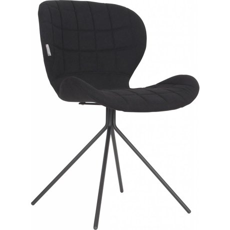 Zuiver Dining chair OMG, black, 50x56x80cm
