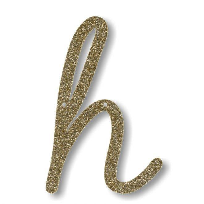 MERIMERI Gold glitter acrylic bunting H