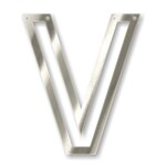 MERIMERI zilveren slinger letter V
