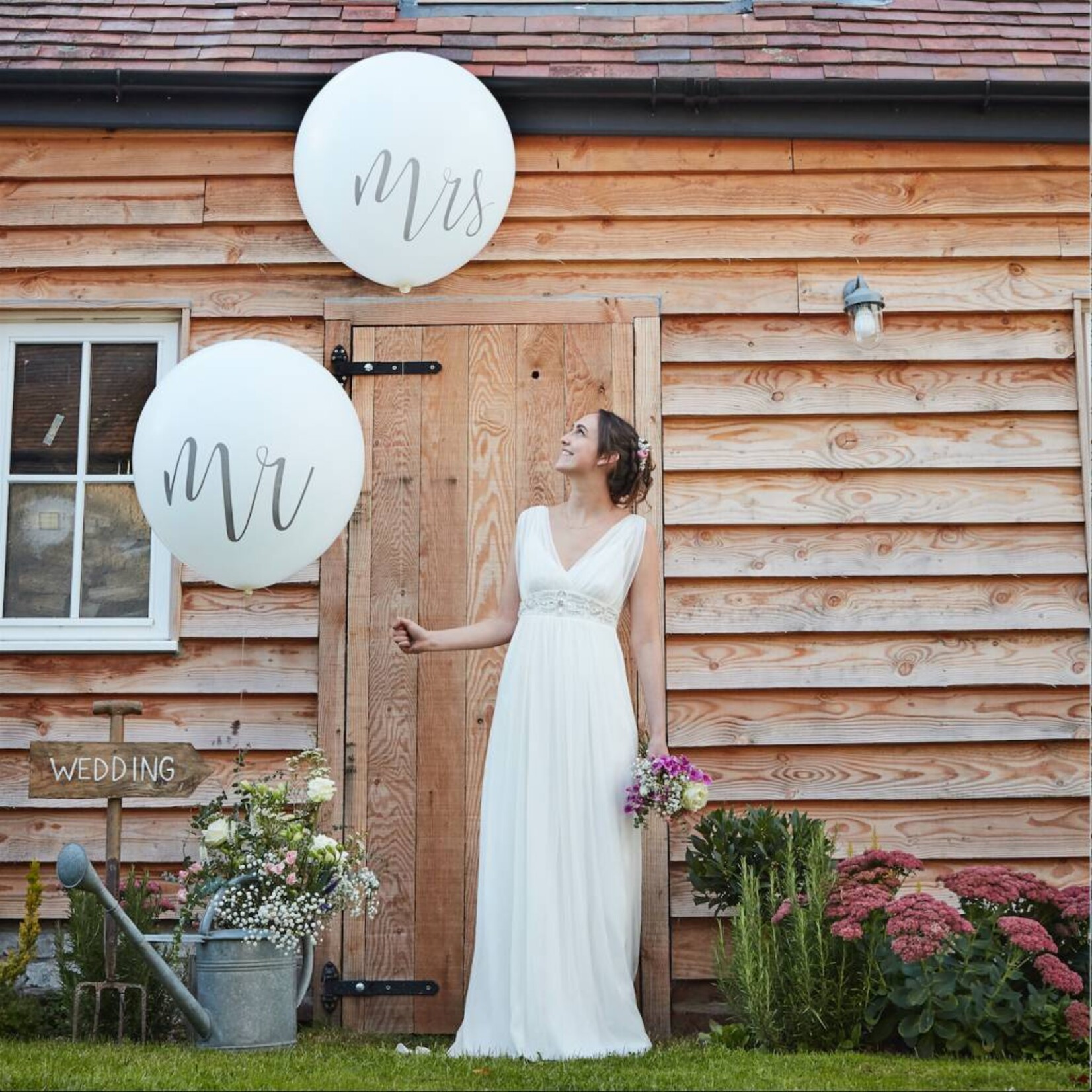 GINGERRAY huge mr and mrs balloons - rustic country