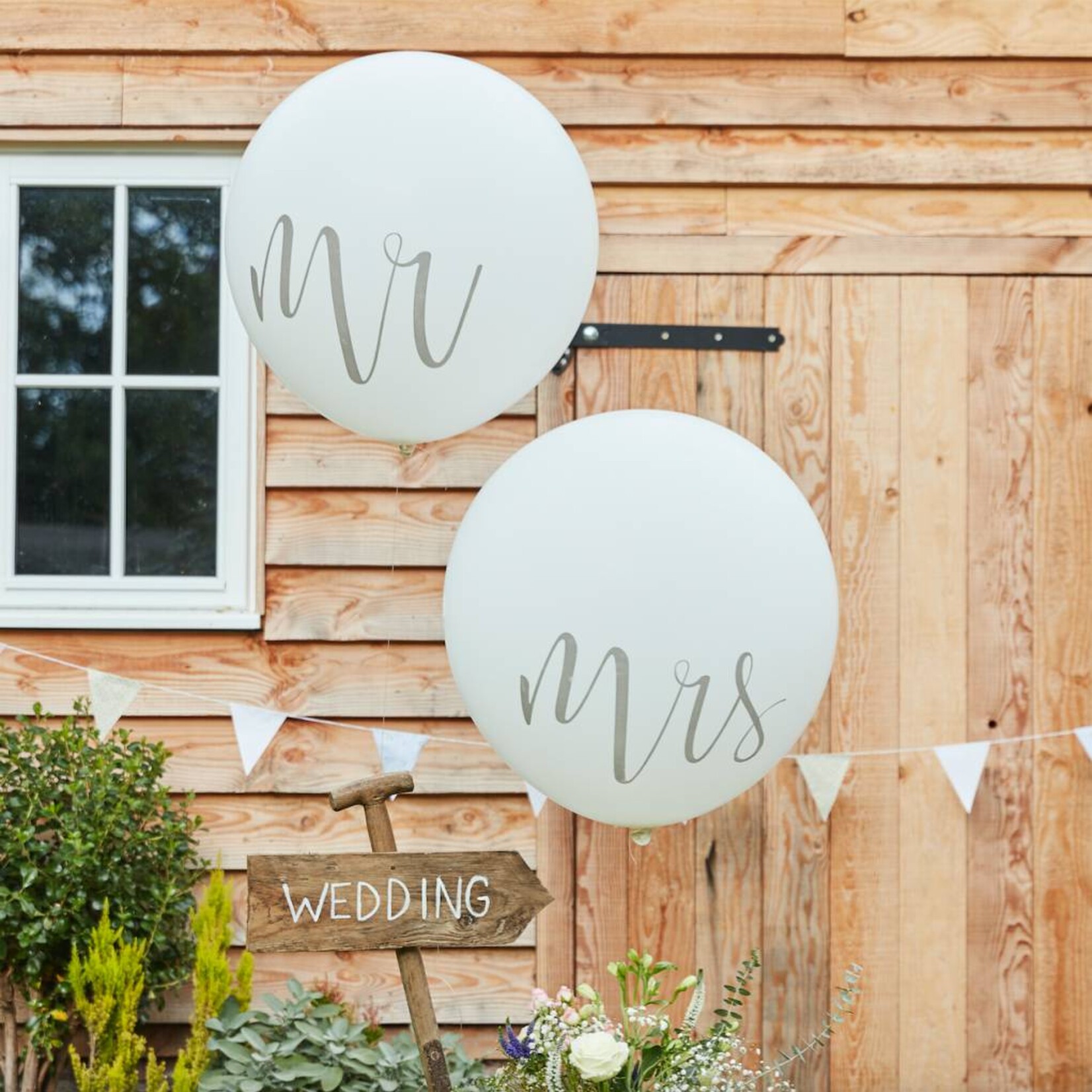 GINGERRAY huge mr and mrs balloons - rustic country