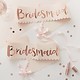 GINGERRAY PINK AND ROSE GOLD BRIDESMAID SASHES - 2 PACK - TEAM BRIDE