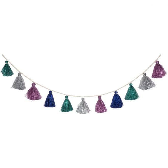 metallic tassel garland