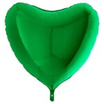 SMP heart foil balloon green 45 cm