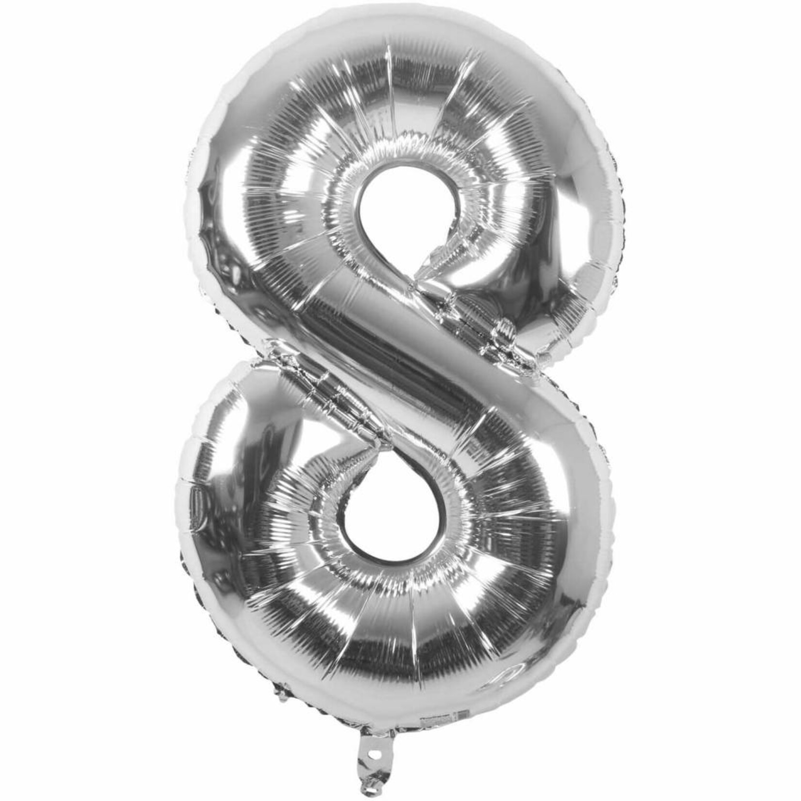 RICO Foil numberballoon small silver 8