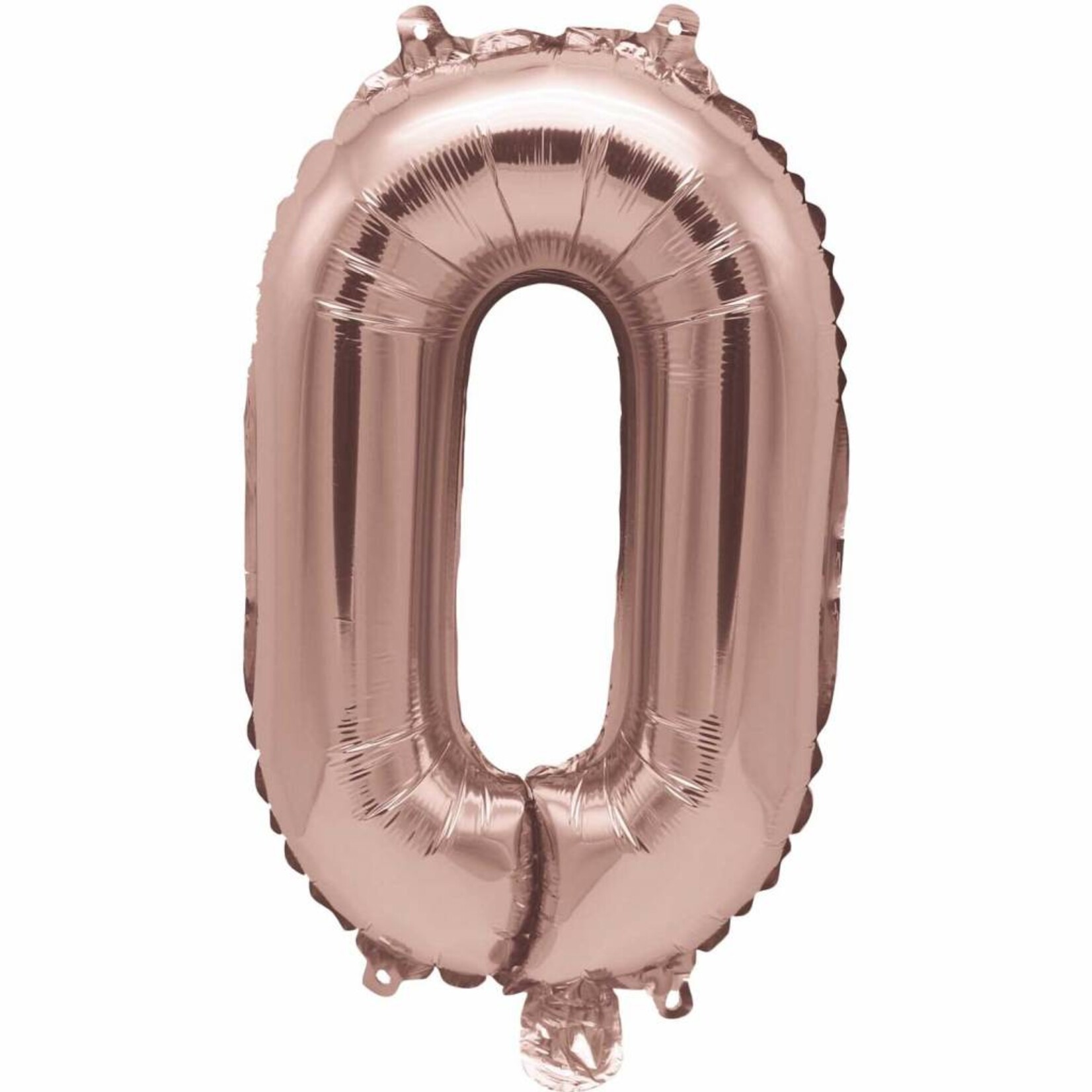 RICO Foil numberballoon small rose gold 0