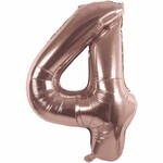 RICO Foil numberballoon small rose gold 4