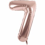 RICO Foil numberballoon small rose gold 7