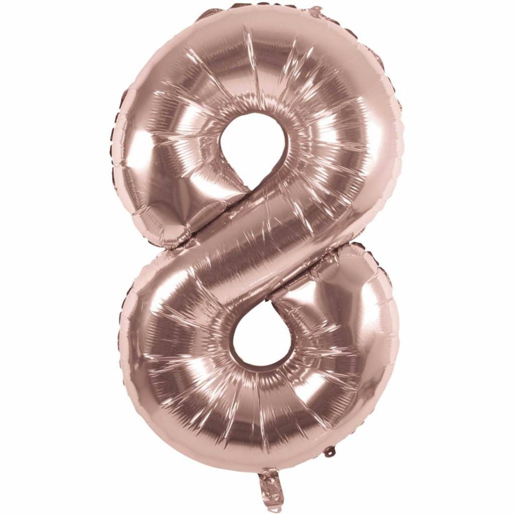 RICO Foil numberballoon small rose gold 8