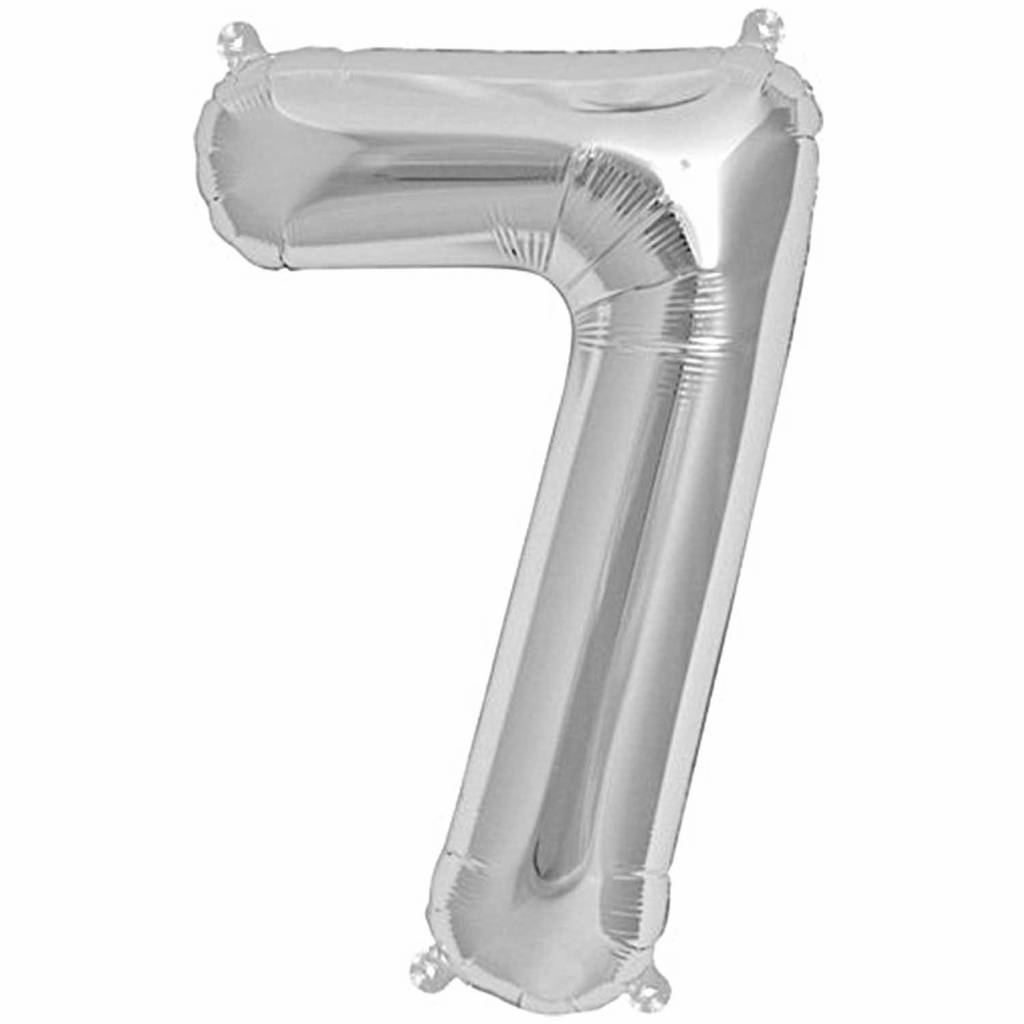 RICO Foil numberballoon large silver 7