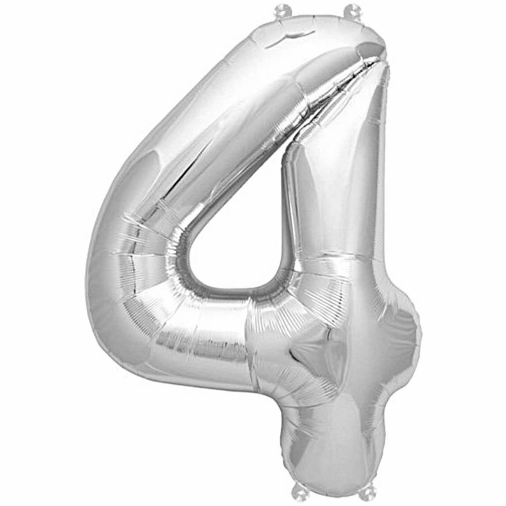RICO Foil numberballoon large silver 4