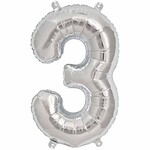 RICO Foil numberballoon large silver 3