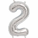 RICO Foil numberballoon large silver 2