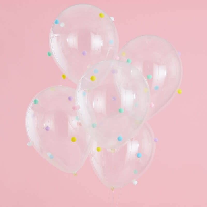 GINGERRAY Pastel Pom Pom Balloons - Pastel Party