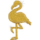 SMP flamingo gold holographic foil balloon 135 cm