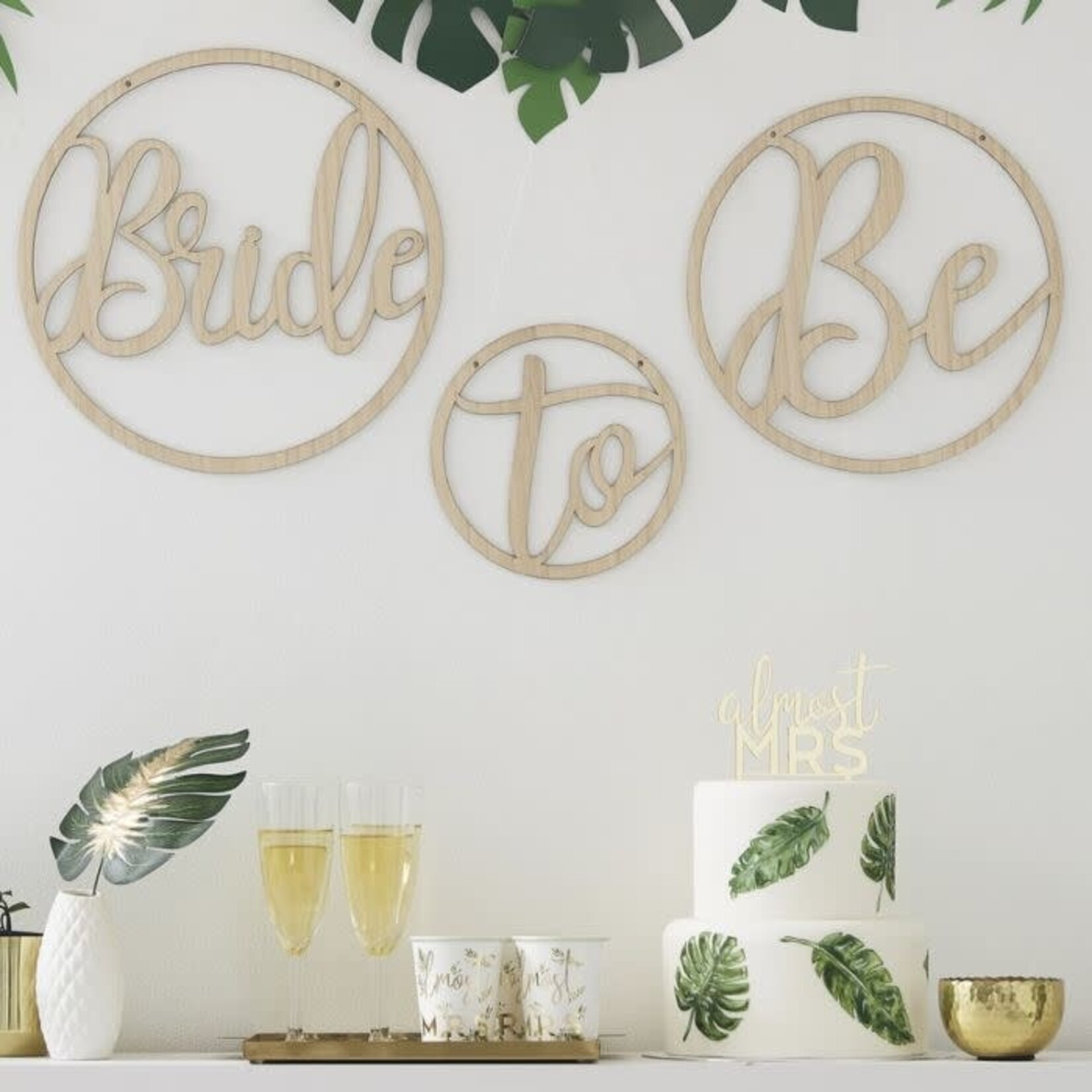 GINGERRAY WOODEN BRIDE TO BE DECORATION HOOPS