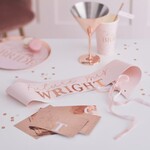 GINGERRAY PERSONALISED ROSE GOLD HEN PARTY BRIDE TO BE SASH