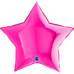 SMP star foil balloon magenta 90 cm