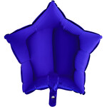 SMP star foil balloon navy blue 55 cm