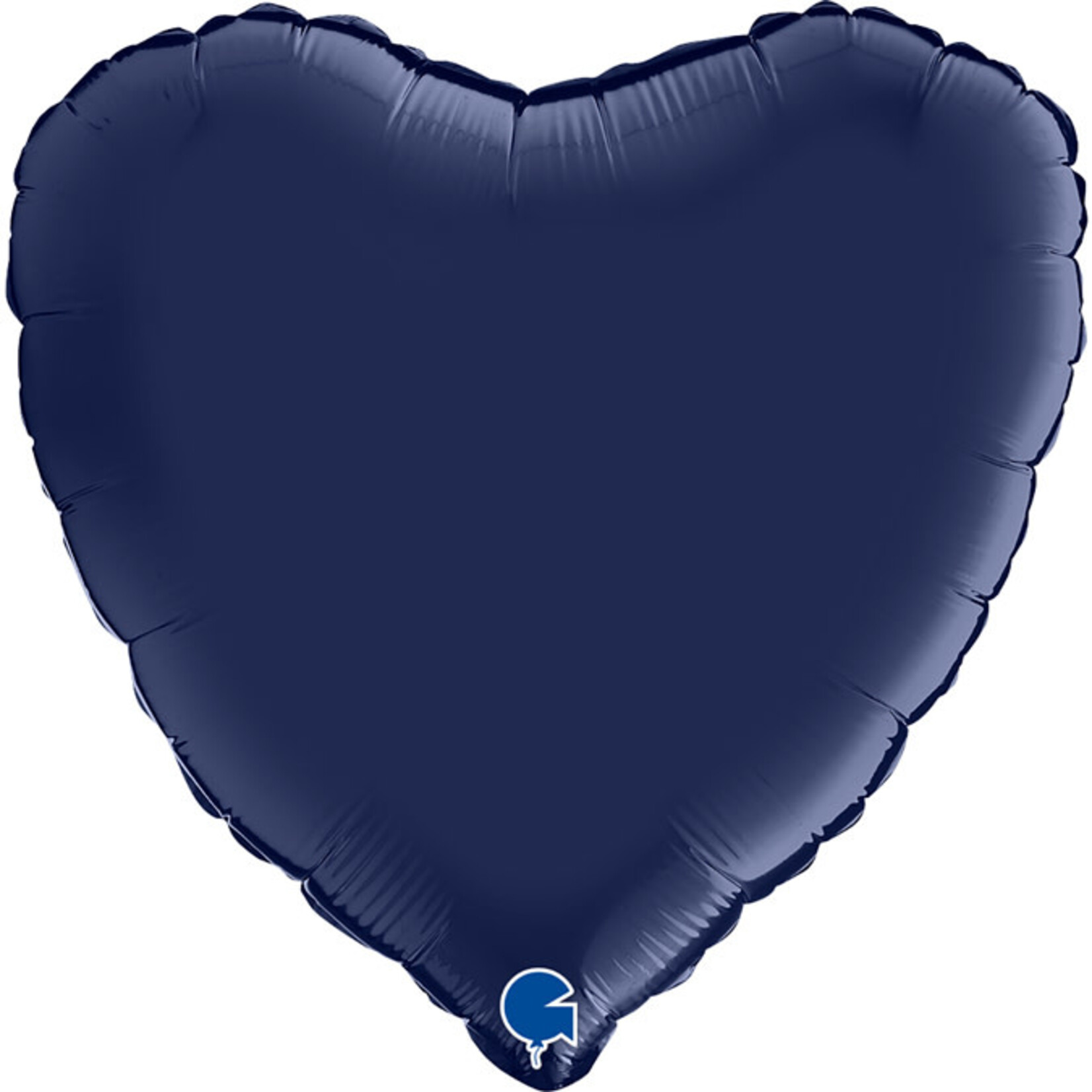 SMP heart satin navy blue foil balloon 45 cm
