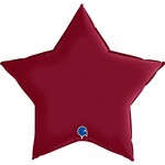 SMP star satin foil balloon cherry 90 cm