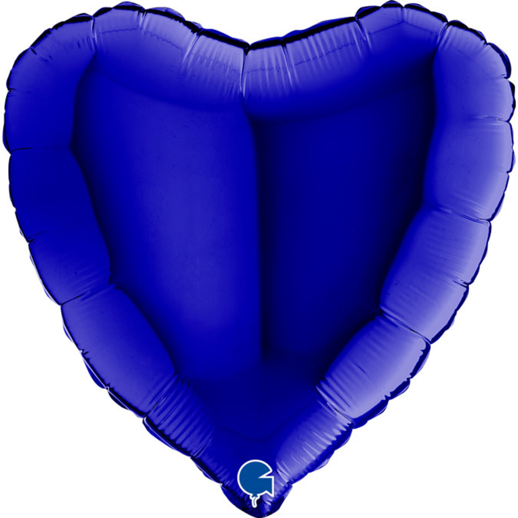 SMP heart foil balloon blue navy 45 cm