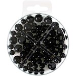 RICO Set van zwarte plastic parels