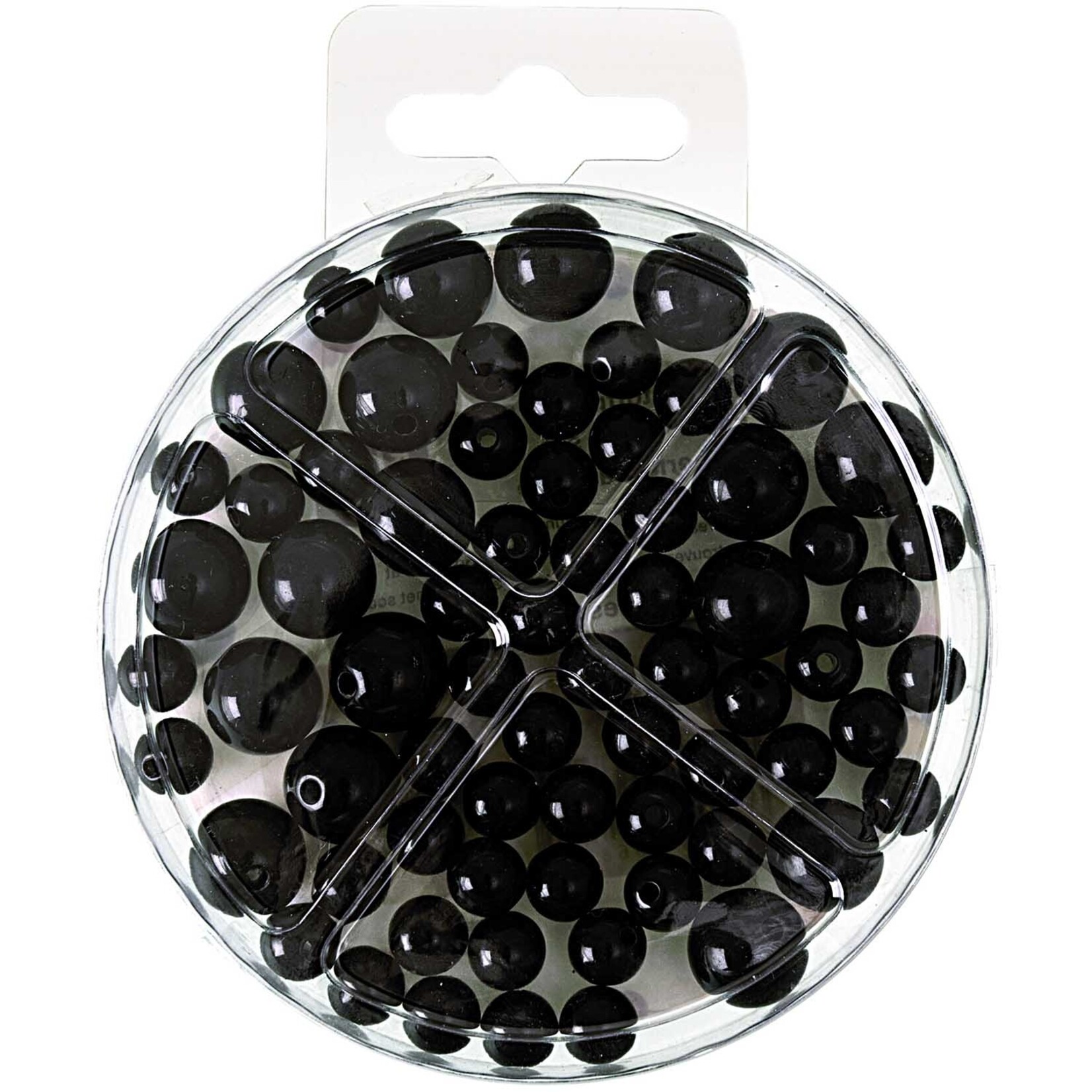 RICO Set van zwarte plastic parels - 6 / 8 / 10 / 12 MM