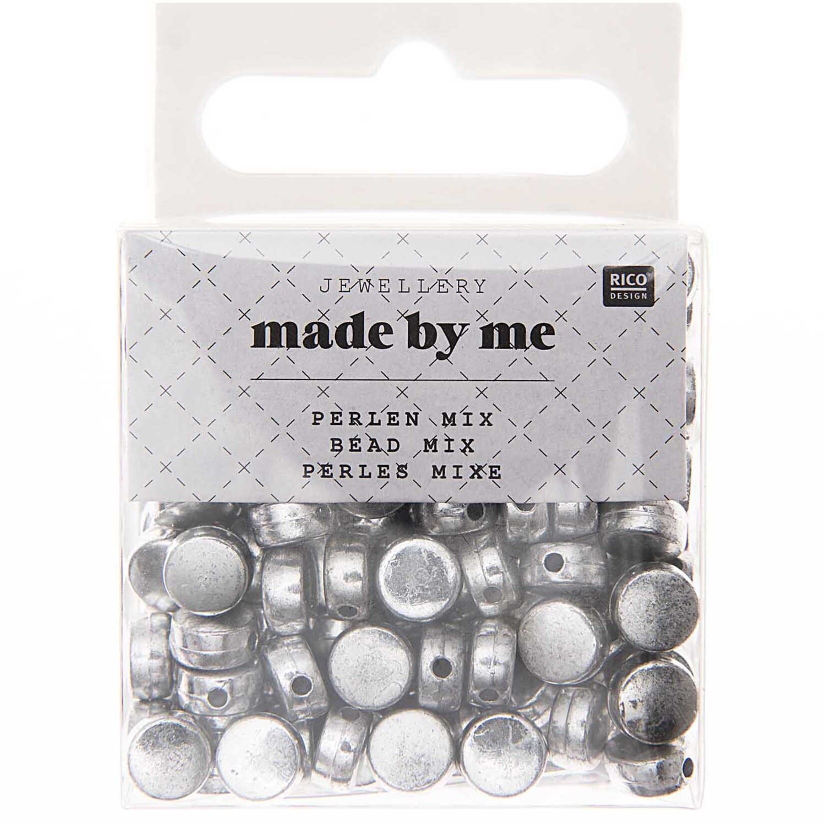 RICO BEADS, ROUND, SILVER 165 PCS