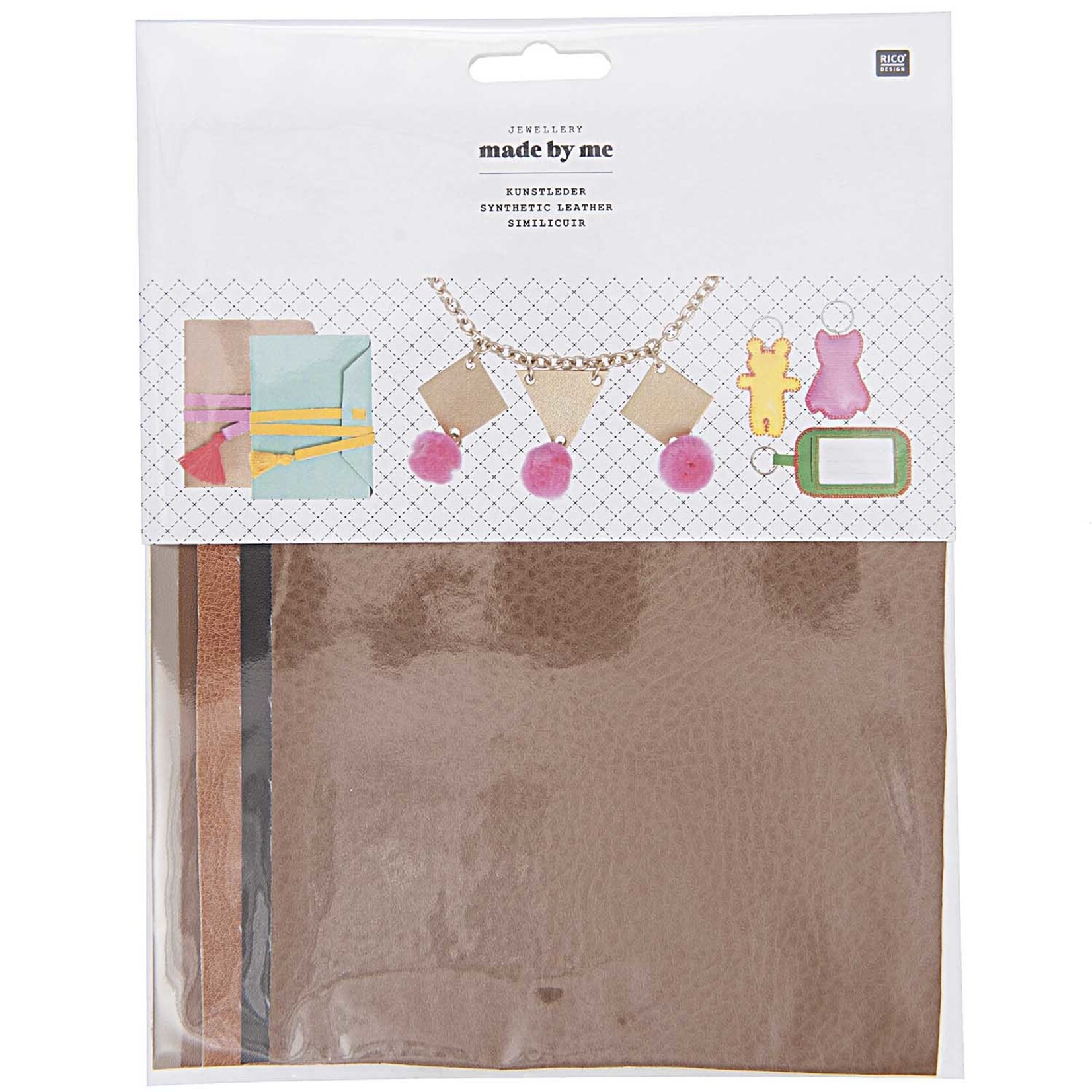 RICO SYNTHETIC LEATHER KIT, NATURAL 148/210MM, 5PCS