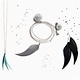 Rico NAY FEATHERS, BLACK & GREY MIX 6 PCS, WITH SILVER EYELET