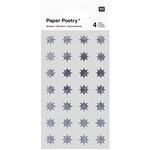 RICO STICKERS STARS 12MM, SILVER 4 SHEETS