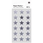 RICO STICKERS STARS 18MM, SILVER 4 SHEETS