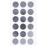 RICO STICKERS DOTS 15MM, SILVER 4 SHEETS