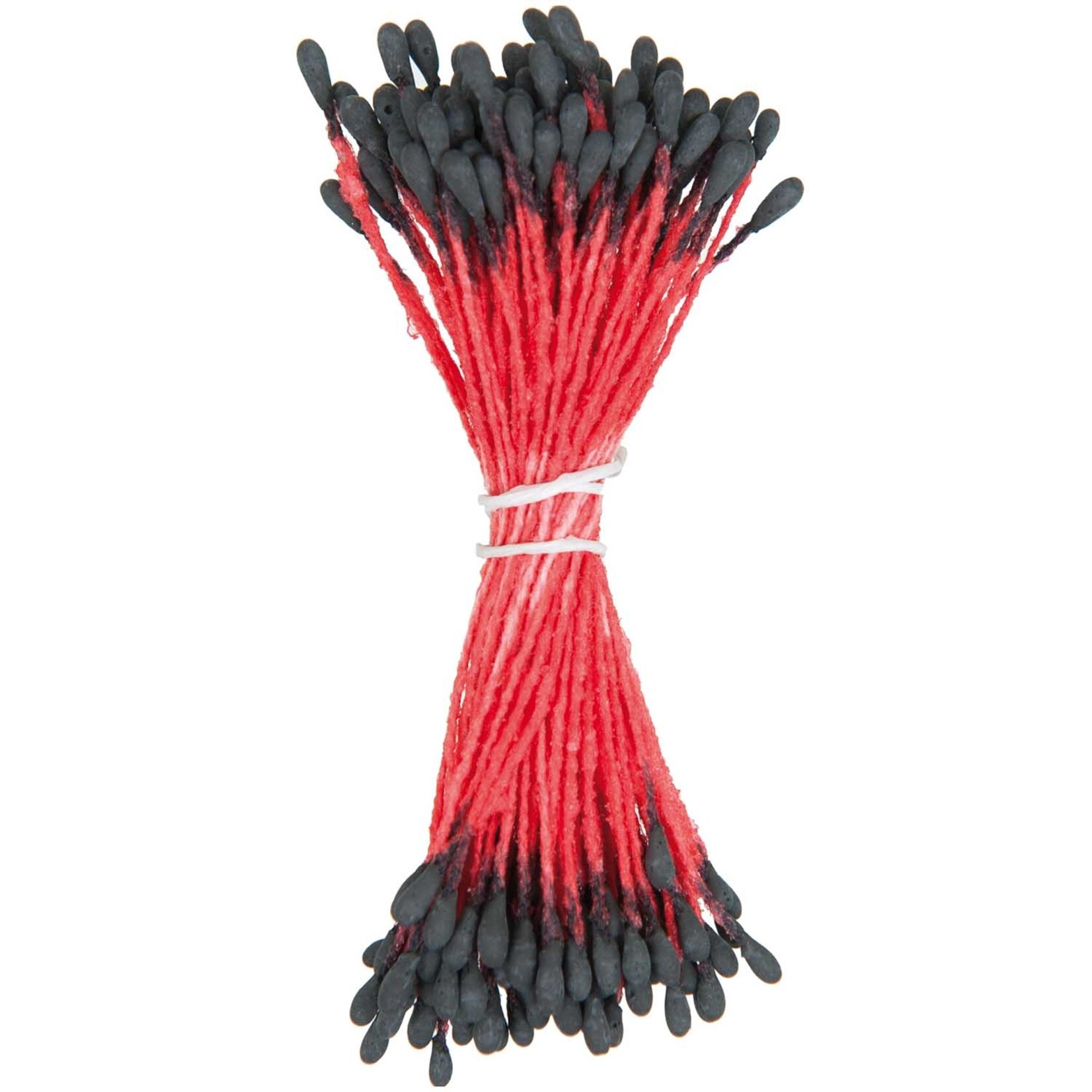 RICO FLOWER PIPS, RED/BLACK 100 PCS, 6 CM