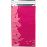 RICO METALLIC MAILING BAG DL, FUCHSIA 5PCS, INSIDE 11X22/OUTSI 13X22