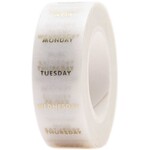 RICO TAPE, WEEKDAYS, WHITE/ GOLD FSC MIX  1,5 CM X 10 M